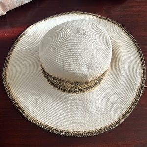 White Anthropologie Sun Hat